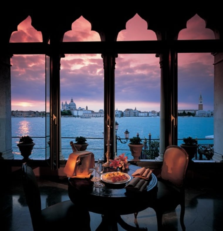 Get engaged in style in Venice. Book a room in the lagoon-front 15th-century Palazzo Vendramin—the section of the posh Hotel Cipriani with the best water views.